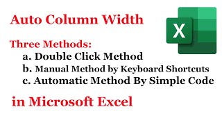 Auto Fit Column Width in Microsoft Excel  3 Method You Should Know [upl. by Dalli993]