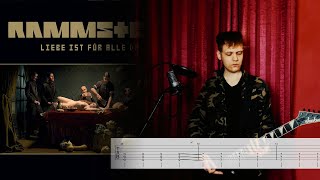 Rammstein  Haifisch Guitar Tab Tutorial [upl. by Schacker]