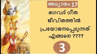 Bhagavad Gita  Chapter 17  Part 3  ശ്രദ്ധാത്രയവിഭാഗയോഗം  ഭാഗം 3 [upl. by Yt]