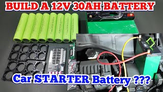 Build a Lifepo4 Battery 12V 30Ah  Using 8pcs 32140 cell battery [upl. by Kilar]