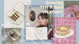 recreating amp drawing YOUR food creations illustrate on procreate with me✨ [upl. by Aihsi]