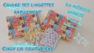 Tuto couture facile  La méthode express pour coudre ses lingettes  Cindy la couturière  débutant [upl. by Namsaj625]