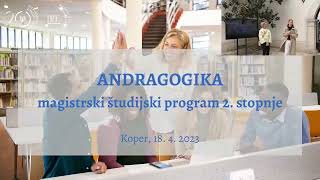 Andragogika na UP PEF  predstavitev študijskega programa 2 stopnje 2023 [upl. by Eatnohs919]