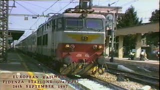 European Railways in the 1990s Fidenza Stazione Italy FS on 26th September 1997 [upl. by Bick]