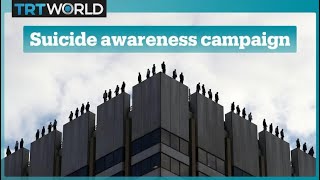 Suicide awareness campaign in London [upl. by Acinomaj74]