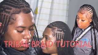 Tee Hairtology Does A Tribal Braid Tutorial TeeHairtology [upl. by Fransis558]