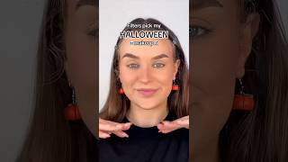 Thought the freckles would ruin it😳🕸️ Cute or fail😅 halloweenmakeuplook makeupshorts [upl. by Emlynn]