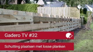 32 Schutting plaatsen van losse planken [upl. by Carla]