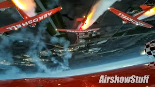 Onboard Gopros Aeroshell Aerobatic Team Twilight Show  TBM Avenger Reunion 2021 [upl. by Enajharas]