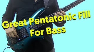 Great Pentatonic Fill For Bass [upl. by Annaiviv]