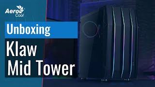 AeroCool Klaw RGB Mid Tower Case  Unboxing [upl. by Airreis]