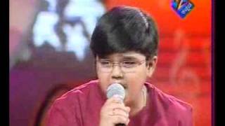 Aniruddha Sastry  Sa Re Ga Ma Pa Little Champs  Yaro Kannalli [upl. by Kabob]