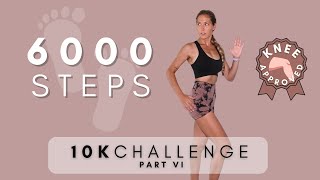 6000 STEPS NONSTOP WALKING disco version  10 K STEP CHALLENGE  knee friedly low impact workout [upl. by Ozner159]