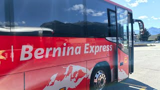 Bernina express connecting train to bus from Tirano to Lugano [upl. by Eceinert240]