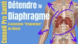 Respiration  Diaphragme  4 exercices pour OUVRIR le THORAX [upl. by Kennard]