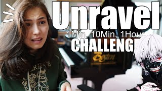 Animenz Unravel Tokyo Ghoul Piano 1Min 10Min 1Hour Challenge [upl. by Naenej]