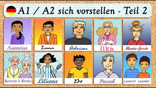 Deutschkurs A1  A2  sich vorstellen amp kennenlernen  German for beginners  Wie heißt du [upl. by Enylcaj]