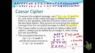 Discrete Math Section 46 Cryptography [upl. by Annahsat100]