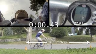 Introductory Uniformly Accelerated Motion Problem  A Braking Bicycle [upl. by Alburg488]