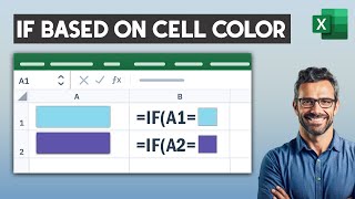 IF Statement in Excel Based On Cell Color  Excel Formula [upl. by Ardnatal]