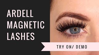 ARDELL MAGNETIC LASHES WISPIES TRY ON DEMO [upl. by Nalro]