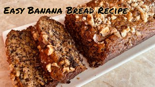 Easy Banana Bread Recipe  How to make Banana Bread at home [upl. by Mourant]