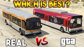 GTA 5 BUS VS REAL BUS WHICH IS BEST [upl. by Namolos81]