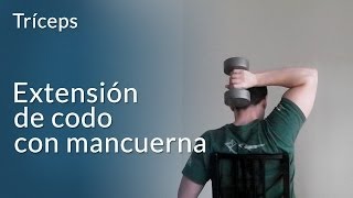 Extensión de codo con mancuerna para tríceps [upl. by Annadroj]