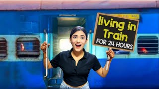 Living In TRAIN For 24 Hours 🚂  Haunted Train 😭  SAMREEN ALI [upl. by Nairehs]