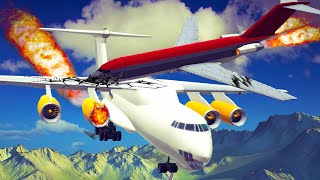 Airplane Crashes Midair Collisions amp Engine Explosions  Besiege [upl. by Pronty]