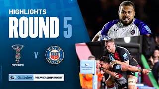 Harlequins v Bath  HIGHLIGHTS  Late Drama at the Stoop  Gallagher Premiership 202425 [upl. by Swinton]