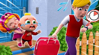 Daddy Dont Leave Me Song🥺  Police Officer Song  Funny Baby Songs  Nursery Rhymes amp Kids Songs [upl. by Thordia726]