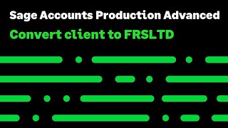 Sage Accounts Production UK — FRS Adjustments [upl. by Innus113]