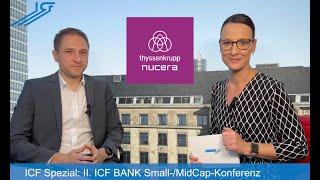 thyssenkrupp nucera AG amp Co KGaA  II ICF BANK SmallMidCapKonferenz [upl. by Irovi]