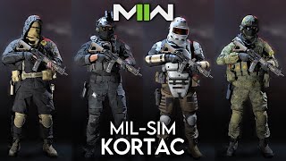 Every Kortac MilSim Operator Skin  Call of Duty Modern Warfare 2Warzone [upl. by Emmye]