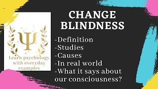 Change blindness  Social psychology [upl. by Hessler298]