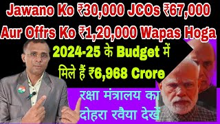 ₹30000 ₹67000 और ₹120000 जवान JCO और Offrs को वापस हो ₹6968 करोड़ का Budget Hai ECHS sparsh [upl. by Sipple]