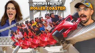 WORLD KI FASTEST ROLLER COASTER Ki Ride Karli  Ferrari World [upl. by Delmor]