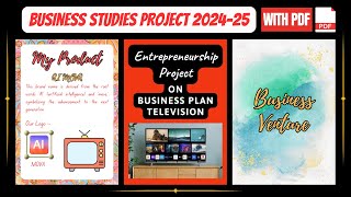 Business Study Project On Marketing Management  Television  Class 12  With PDF  202425 [upl. by Anidan419]