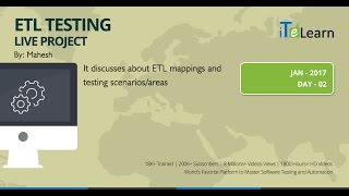 ETL Testing Live Project Day 02 for Beginners JPACT [upl. by Kobe]