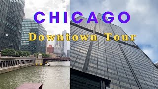 4K Chicago USA Downtown Walking Tour [upl. by Aneekat]