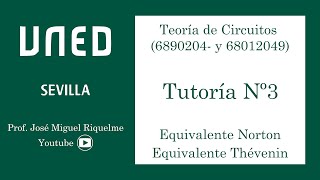 UNED Teoría de Circuitos Tutoría Nº3 Equivalente Norton Equivalente Thévenin [upl. by Jb567]