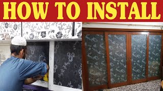 How To Paste GLASSPAPER  Paper Lagane Ka Tarika  Paper Installation Start To Finish Tutorial [upl. by Thgirw972]