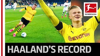 Erling Haalands Record  5 Goals in 56 Minutes for Dortmund [upl. by Artekal43]