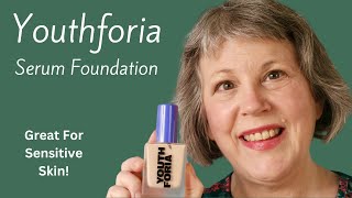 Youthforia Date Night Serum Foundation on Mature Dry Sensitive Skin [upl. by Modesta]