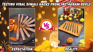 Testing Out Viral Diwali Food Hacks From Instagram Reels  Testing Diwali Food Hacks  Hunger Plans [upl. by Ahsinot]