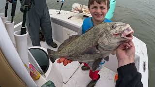 Drum Fishing the Villas in Cape May  Secret Squirrel Flounder  CMMTC Drum Tournament Victory [upl. by Lewes584]