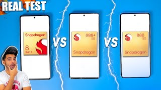 Snapdragon 8 Gen 1 vs Snapdragon 888 vs Snapdragon 888  Real Test [upl. by Ateekal]