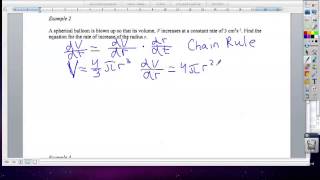 IB Related Rates Example 2 [upl. by Airottiv867]