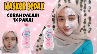 CARA BIKIN KULIT PUTIH CERAH dalam 1x pakai MASKER BEDAK BAYI  KITA BUKTIKAN SEKARANG [upl. by Idmann]